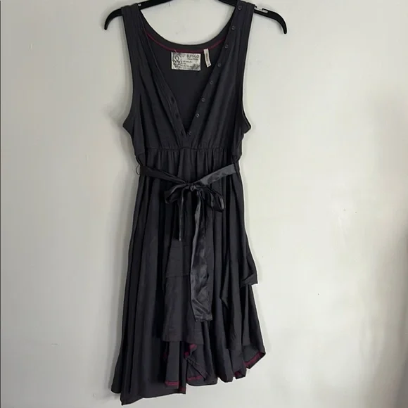 Buffalo David Bitton Gray Asymmetrical Wrap Sundress - Picture 12 of 15